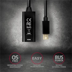 Axagon RVDM-HI14N Mini Displayport - HDMI 1.4 adapter Axagon RVDM-HI14N Mini Displayport - HDMI 1.4 adapter