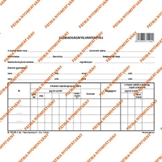 B.18-50 A5 fekvő "Szabadságnyilvántartás" nyomtatvány B.18-50 A5 fekvő "Szabadságnyilvántartás" nyomtatvány