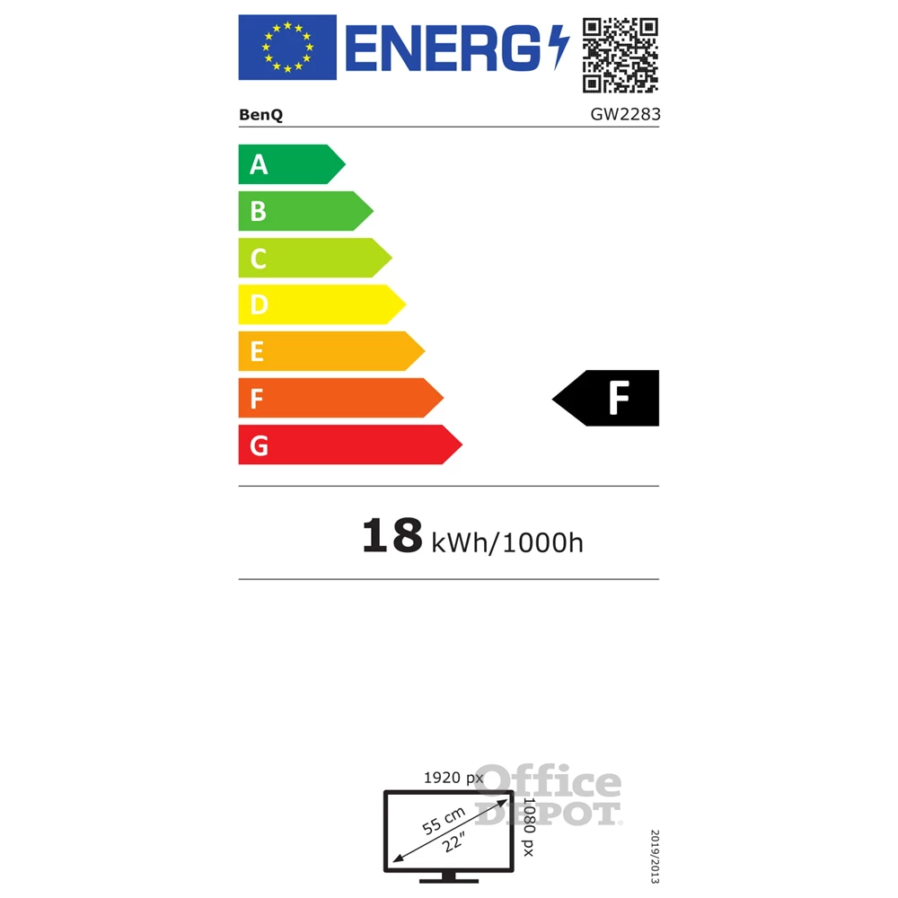 BENQ 21,5" GW2283 FHD IPS HDMI/VGA fekete LED monitor