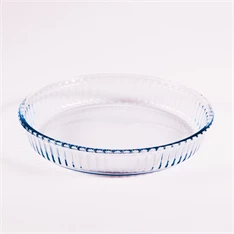 BORCAM kerek bordázott hőálló üvegedény 1.720ml, 260*45mm BORCAM kerek bordázott hőálló üvegedény 1.720ml, 260*45mm