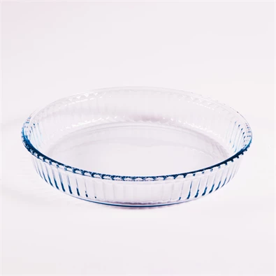 BORCAM kerek bordázott hőálló üvegedény 1.720ml, 260*45mm BORCAM kerek bordázott hőálló üvegedény 1.720ml, 260*45mm