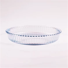 BORCAM kerek bordázott hőálló üvegedény 1.720ml, 260*45mm BORCAM kerek bordázott hőálló üvegedény 1.720ml, 260*45mm