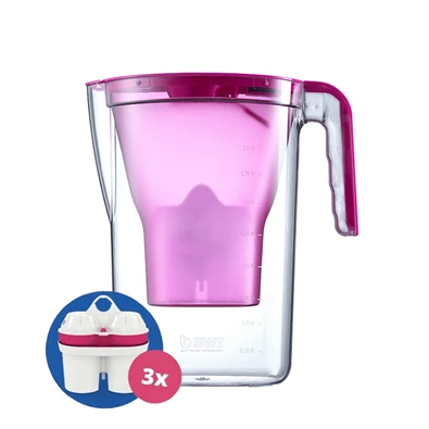BWT Vida 125637740 2,6l pink vízszűrő kancsó + 3db szűrő BWT Vida 125637740 2,6l pink vízszűrő kancsó + 3db szűrő