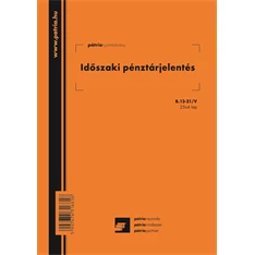 B.13-21/V A4 25x2+2lapos álló "Időszaki pénztárjelentés" nyomtatvány B.13-21/V A4 25x2+2lapos álló "Időszaki pénztárjelentés" nyomtatvány