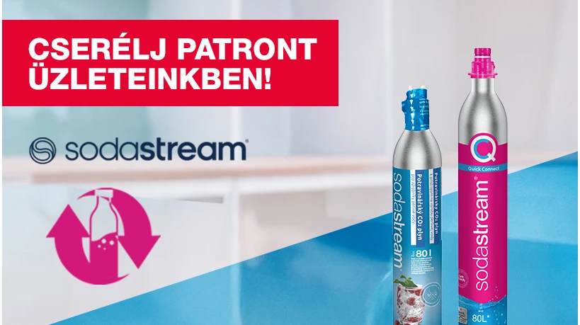 Bármikor kicseréljük az üres SodaStream patronod!