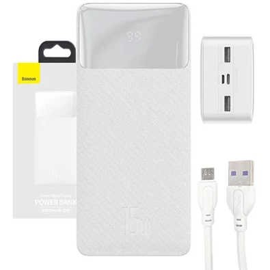 Baseus Bipow 30000mAh fehér powerbank Baseus Bipow 30000mAh fehér powerbank
