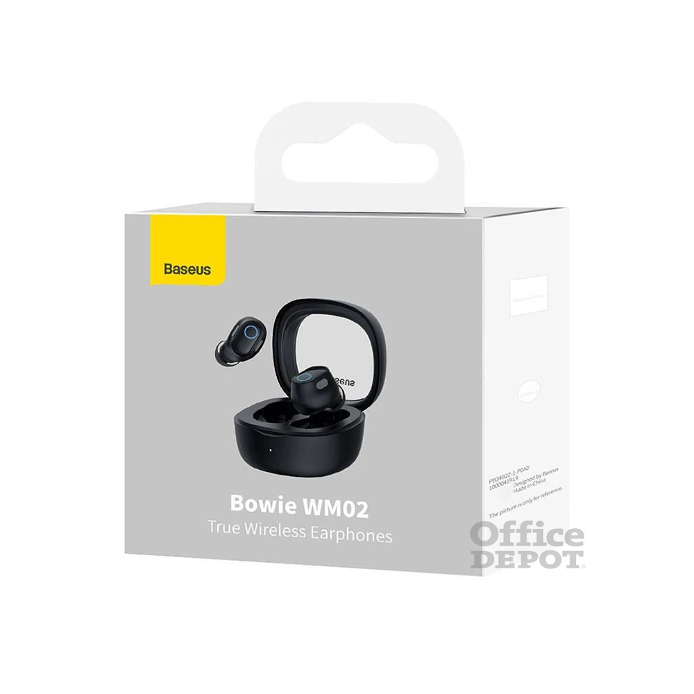 Baseus Bowie WM02 True Wireless Bluetooth fekete fülhallgató