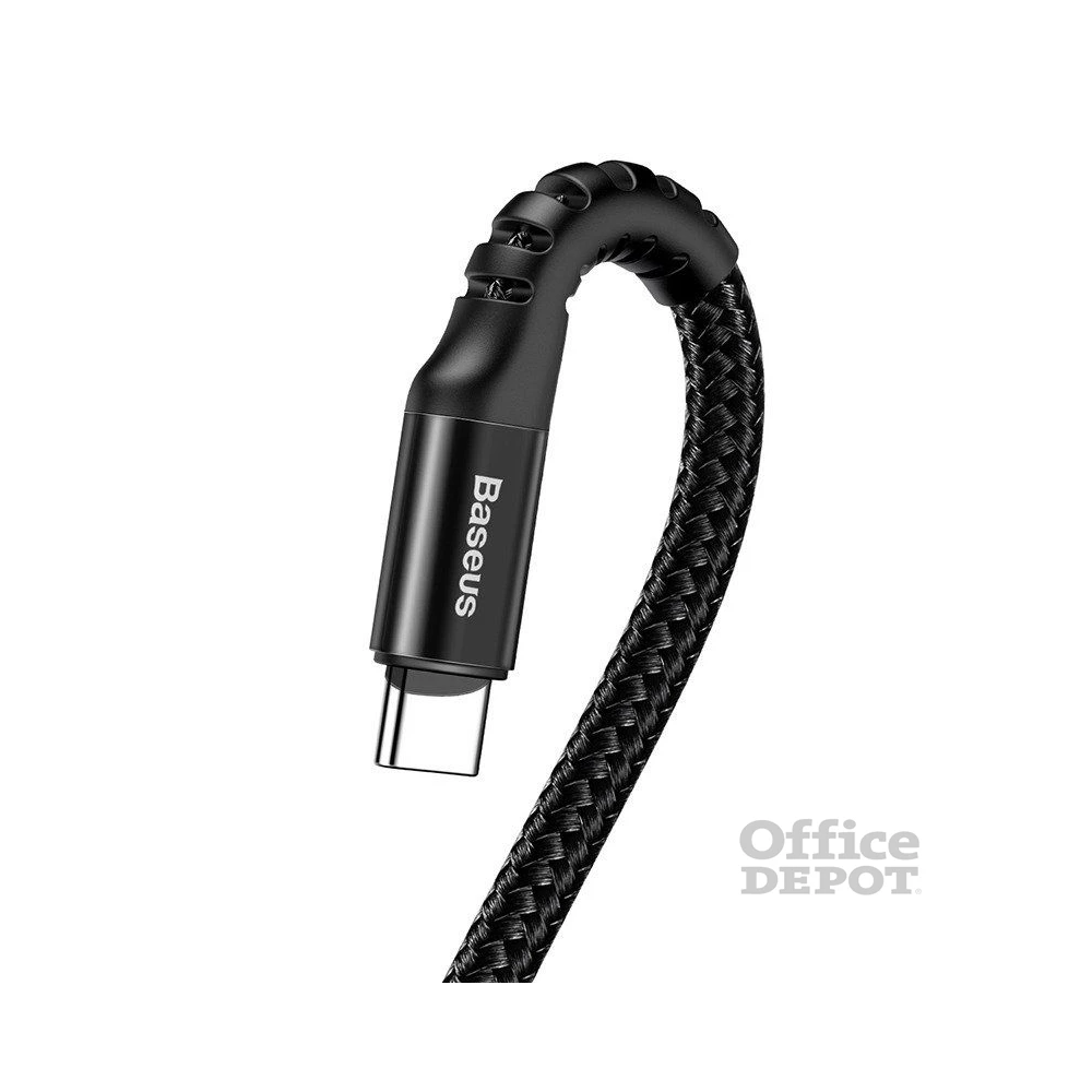 Baseus CATSR-01 Spring 1m rugós Type-C fekete töltőkábel