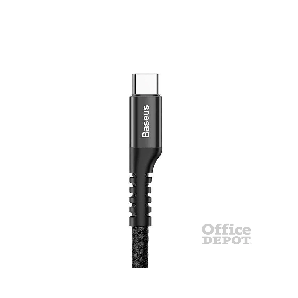 Baseus CATSR-01 Spring 1m rugós Type-C fekete töltőkábel