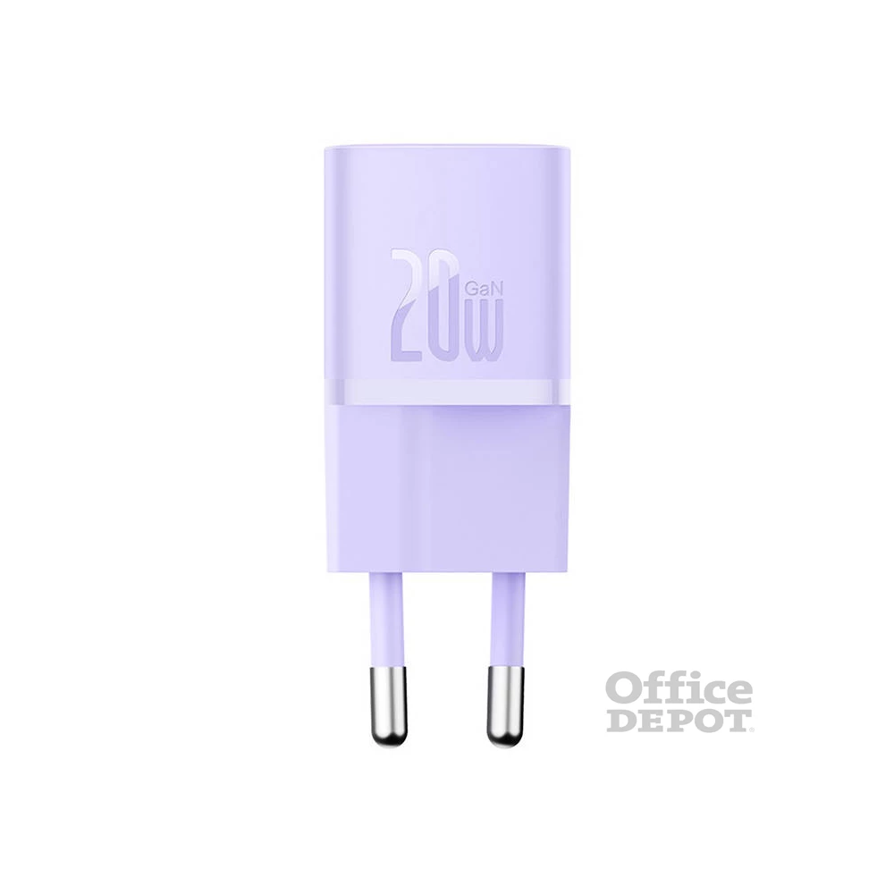Baseus CCGN050105 Mini GaN5 20W lila hálózati töltő adapter