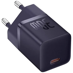Baseus CCGN070705 Mini GaN5 30W lila hálózati töltő adapter Baseus CCGN070705 Mini GaN5 30W lila hálózati töltő adapter