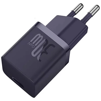 Baseus CCGN070705 Mini GaN5 30W lila hálózati töltő adapter Baseus CCGN070705 Mini GaN5 30W lila hálózati töltő adapter
