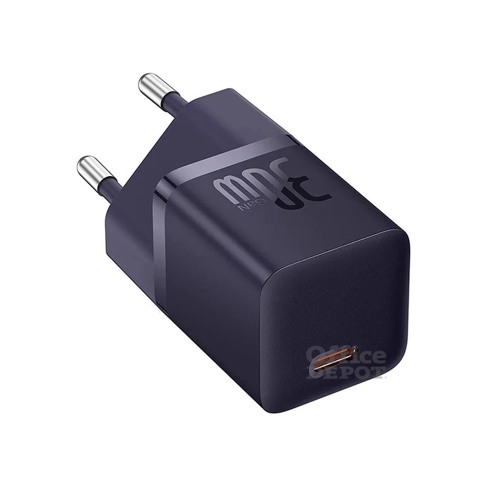 Baseus CCGN070705 Mini GaN5 30W lila hálózati töltő adapter