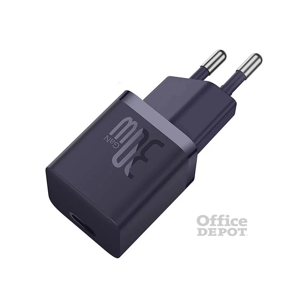 Baseus CCGN070705 Mini GaN5 30W lila hálózati töltő adapter