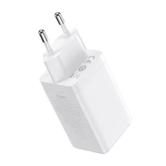 Baseus CCGP120202 GaN5 Pro 65W 2xUSB C/USB fehér töltő Baseus CCGP120202 GaN5 Pro 65W 2xUSB C/USB fehér töltő