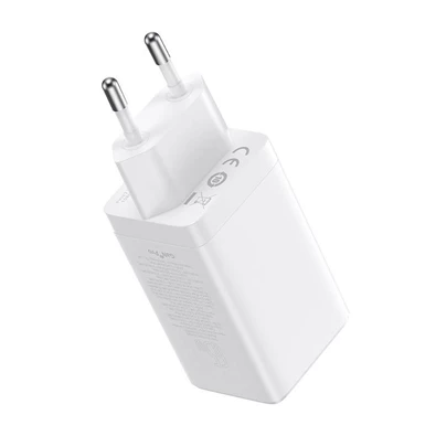 Baseus CCGP120202 GaN5 Pro 65W 2xUSB C/USB fehér töltő Baseus CCGP120202 GaN5 Pro 65W 2xUSB C/USB fehér töltő