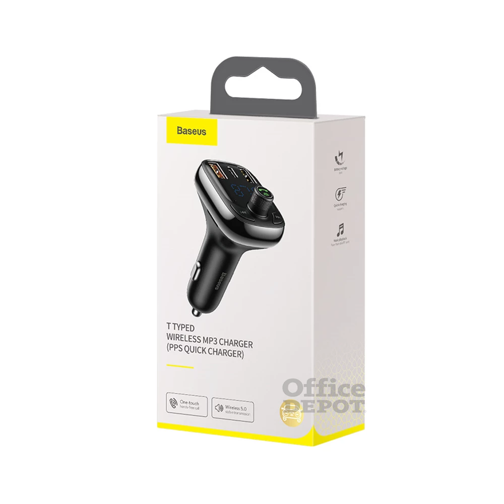 Baseus CCMT000101 S-13 fekete FM transzmitter
