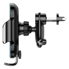 Baseus Car Mount 4,7-6,5" vezeték nélküli műszerfalra és szellőzőrácsba rögzíthető fekete autós Qi töltő és telefontartó Baseus Car Mount 4,7-6,5" vezeték nélküli műszerfalra és szellőzőrácsba rögzíthető fekete autós Qi töltő és telefontartó