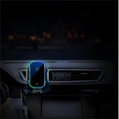 Baseus Car Mount 4,7-6,5" vezeték nélküli műszerfalra és szellőzőrácsba rögzíthető fekete autós Qi töltő és telefontartó Baseus Car Mount 4,7-6,5" vezeték nélküli műszerfalra és szellőzőrácsba rögzíthető fekete autós Qi töltő és telefontartó