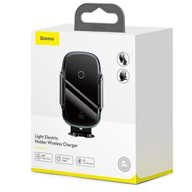 Baseus Car Mount 4,7-6,5" vezeték nélküli műszerfalra és szellőzőrácsba rögzíthető fekete autós Qi töltő és telefontartó Baseus Car Mount 4,7-6,5" vezeték nélküli műszerfalra és szellőzőrácsba rögzíthető fekete autós Qi töltő és telefontartó