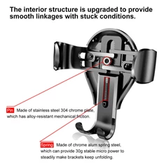 Baseus Car Mount Osculum Gravity 6,3-8,5" fekete autós telefontartó Baseus Car Mount Osculum Gravity 6,3-8,5" fekete autós telefontartó