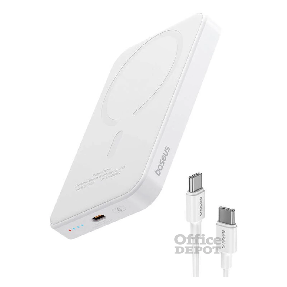 Baseus P10064101223-00 MagPro Magnetic 5000mAh 20W MagSafe fehér power bank