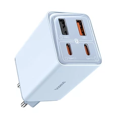 Baseus P10162701313-00 GAN6 Pro 65W kék hálózati gyorstöltő adapter Baseus P10162701313-00 GAN6 Pro 65W kék hálózati gyorstöltő adapter