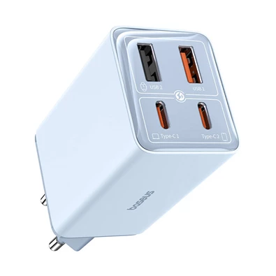 Baseus P10162701313-00 GAN6 Pro 65W kék hálózati gyorstöltő adapter Baseus P10162701313-00 GAN6 Pro 65W kék hálózati gyorstöltő adapter