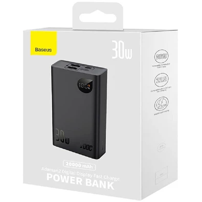 Baseus PPAD050101 Adaman 2 20000mAh fekete power bank
