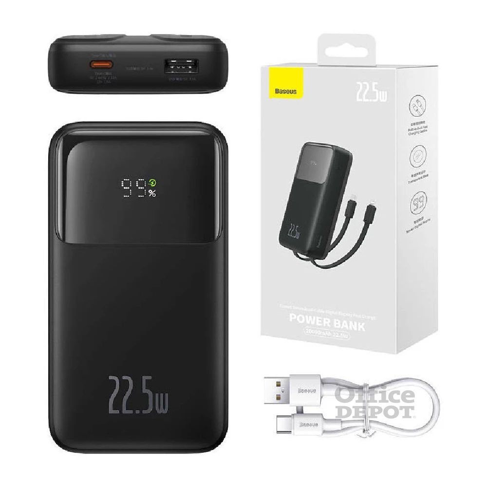 Baseus PPMD020101 Comet 20000mAh 22,5W fekete power bank