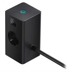 Baseus PSLR000301 PowerCombo 65W fekete hálózati töltő és elosztó