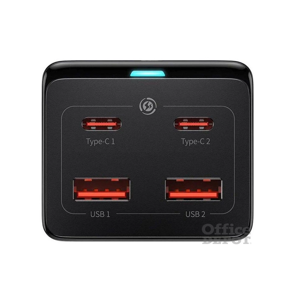 Baseus PSZM000401 GaN3 Pro 100W 2xUSB/2xUSB C/AC fekete töltő