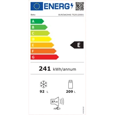 Beko B1RCNA344S inox alulfagyasztós hűtőszekrény Beko B1RCNA344S inox alulfagyasztós hűtőszekrény