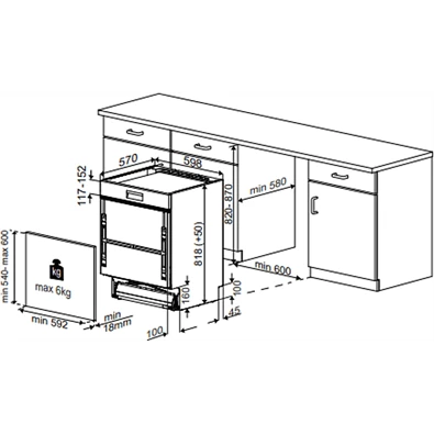 Beko BDSN153E3X beépíthető 13 terítékes mosogatógép Beko BDSN153E3X beépíthető 13 terítékes mosogatógép