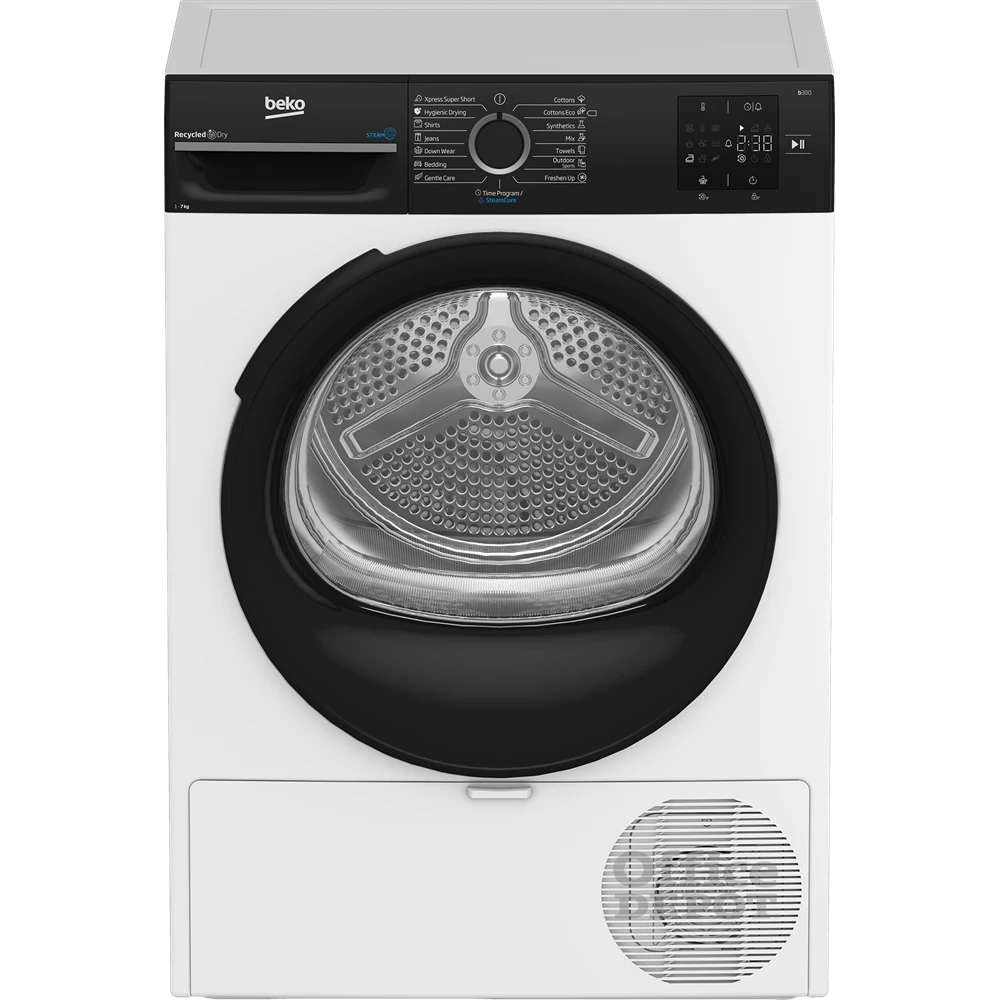 Beko BM3T37239WBB fehér, 7 kg, hőszivattyús, szárítógép