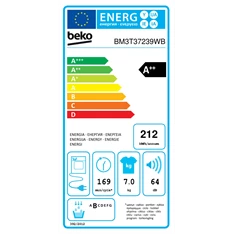 Beko BM3T37239WB 7 kg hőszivattyús szárítógép Beko BM3T37239WB 7 kg hőszivattyús szárítógép