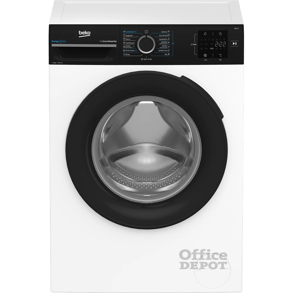 Beko BM3WFSU39413WPBB fehér, elöltöltős, max.1400ford., 9 kg, mosógép