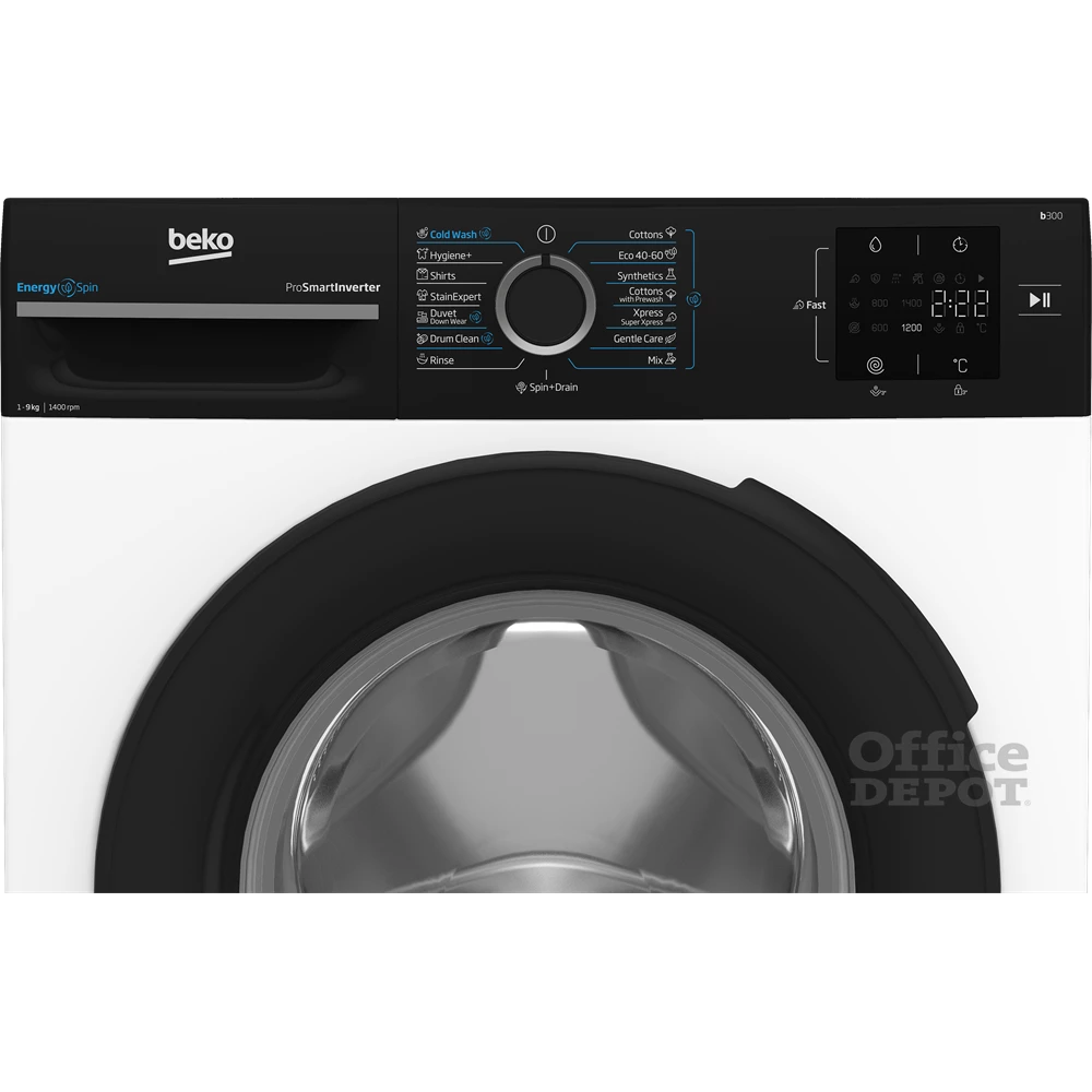 Beko BM3WFSU39413WPBB fehér, elöltöltős, max.1400ford., 9 kg, mosógép