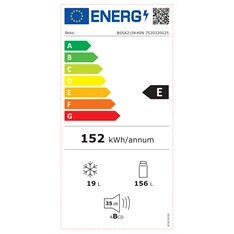 Beko BSSA210K4SN beépíthető egyajtós hűtőszekrény Beko BSSA210K4SN beépíthető egyajtós hűtőszekrény
