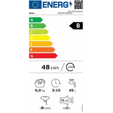 Beko BTL1WFP10622 felültöltős mosógép Beko BTL1WFP10622 felültöltős mosógép