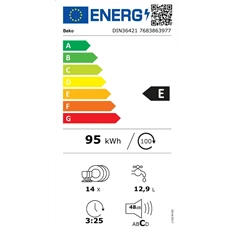 Beko DIN36421 beépíthető 14 terítékes mosogatógép Beko DIN36421 beépíthető 14 terítékes mosogatógép