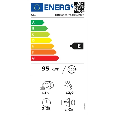 Beko DIN36421 beépíthető 14 terítékes mosogatógép Beko DIN36421 beépíthető 14 terítékes mosogatógép