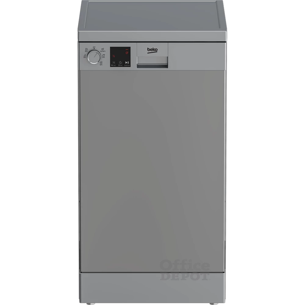 Beko DVS05024S ezüst, programok száma: 5, keskeny szabadonálló, 10 terítékes mosogatógép 