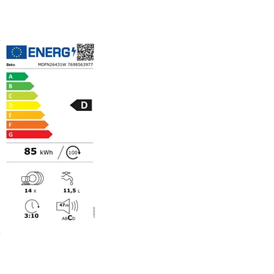 Beko MDFN26431W mosogatógép Beko MDFN26431W mosogatógép