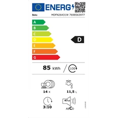 Beko MDFN26431W mosogatógép Beko MDFN26431W mosogatógép