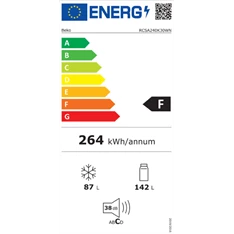 Beko RCSA240K30WN alulfagyasztós hűtőszekrény Beko RCSA240K30WN alulfagyasztós hűtőszekrény