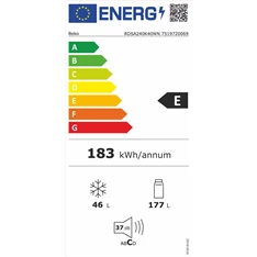 Beko RDSA240K40WN felülfagyasztós hűtőszekrény Beko RDSA240K40WN felülfagyasztós hűtőszekrény