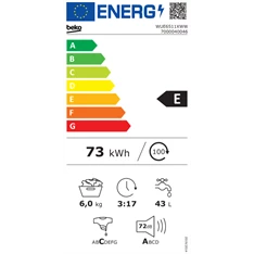 Beko WUE6511XWW keskeny elöltöltős mosógép Beko WUE6511XWW keskeny elöltöltős mosógép