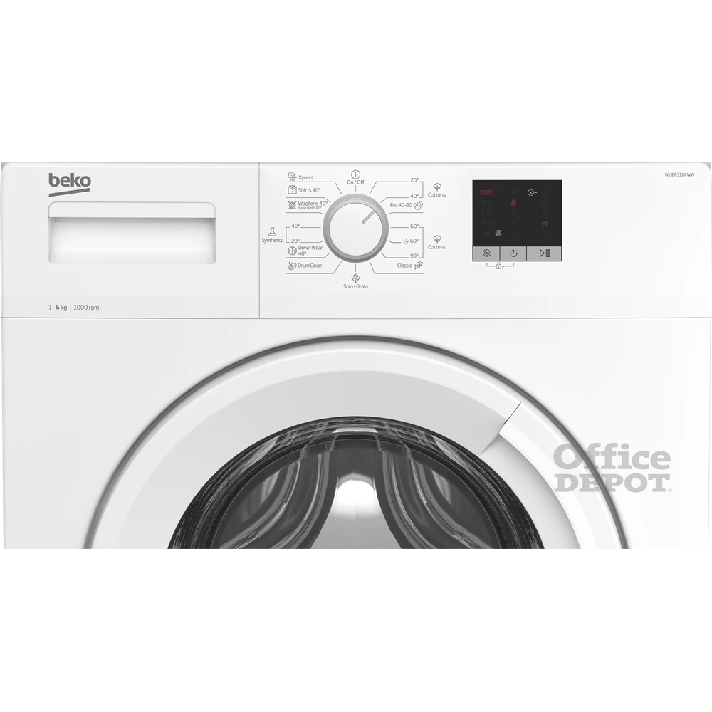 Beko WUE6511XWW fehér, elöltöltős, keskeny, max.1000ford., 6 kg, mosógép