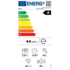 Beko WUE7612XBWS keskeny 7 kg elöltöltős mosógép Beko WUE7612XBWS keskeny 7 kg elöltöltős mosógép